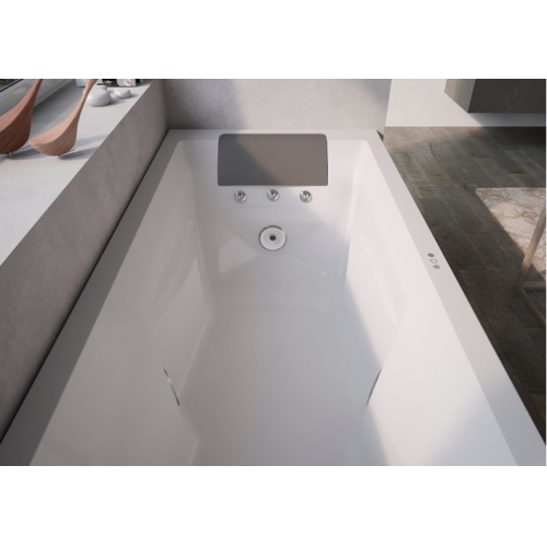 Baignoire Balneo MyWay Jacuzzi droite 170 x75 avec vidage Myway tete 170 d