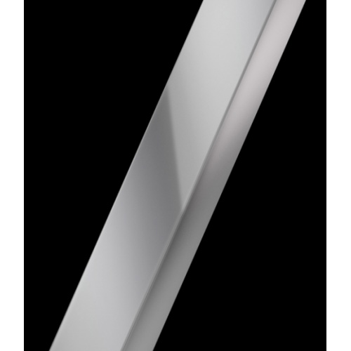 Paroi fixe GIADA H 100 cm - Bande Satin - Silver Profilé silver
