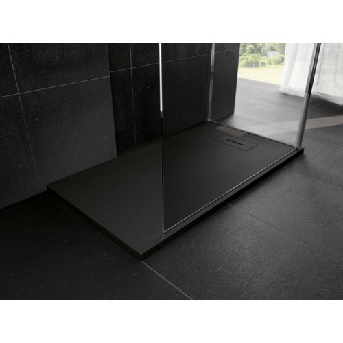 Receveur Extraplat NOVOSOLID Noir Mat 80x80 cm