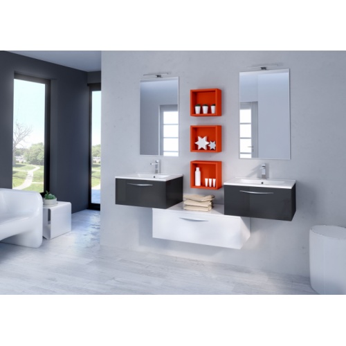 Niche Décorative - Niche 30 (H28) G1 Swing cristal anthracite & cristal blanc 70cmx2