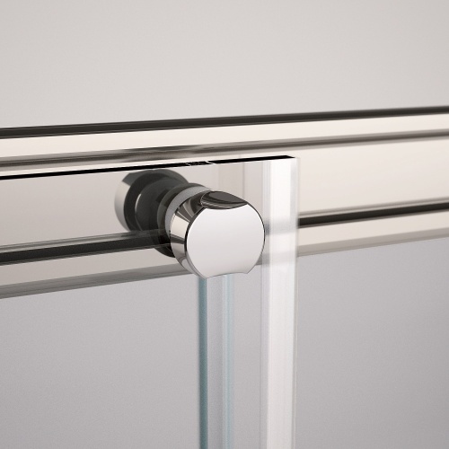 Porte coulissante ZEPHYROS 2.0 2P - Verre transparent - Profilés Noir - 160cm Zephyros cuscinetto