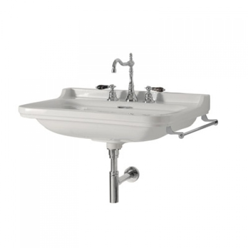 Ens. lavabo rétro 80 cm 3 trous + Colonne céramique WALDORF Wd10055