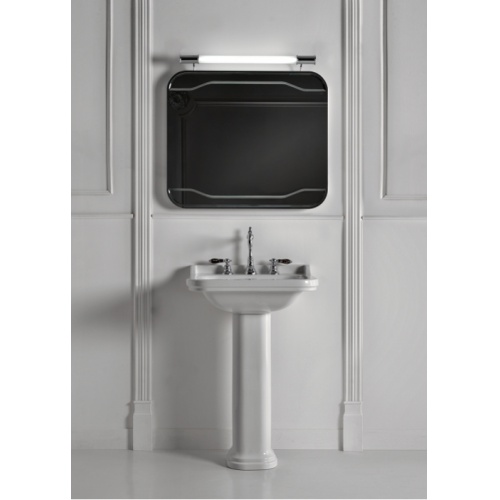 Ens. lavabo rétro 80 cm 3 trous + Colonne céramique WALDORF Wd4170 amb