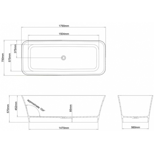 Baignoire à poser CLEARWATER Palermo Grande N5ccs 3