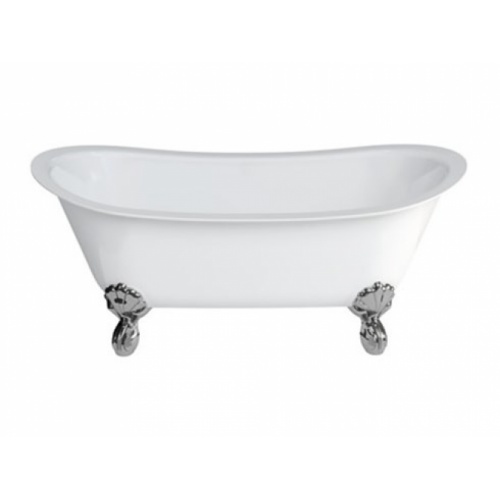 Baignoire à poser CLEARWATER Batello Grande - Pieds Blancs Batello grande n10cs chromé