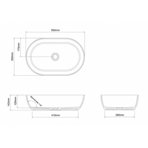 Vasque à poser CLEARWATER Formoso Clearwater vasque formoso clearstone b1acs côtes