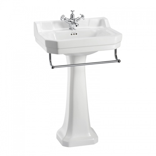 Vasque rectangulaire et colonne réhaussée Edouardien BURLINGTON 56 cm Edwardian basins b42bt12bp1 t 4