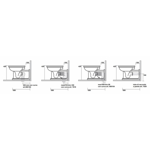 Bloc WC Rétro complet réservoir mi-haut WALDORF Wc waldorf wd4116