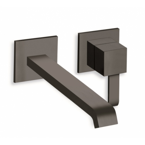 Mitigeur lavabo mural (rosace) BLACKMAT Quadri - Saillie 225 mm 
