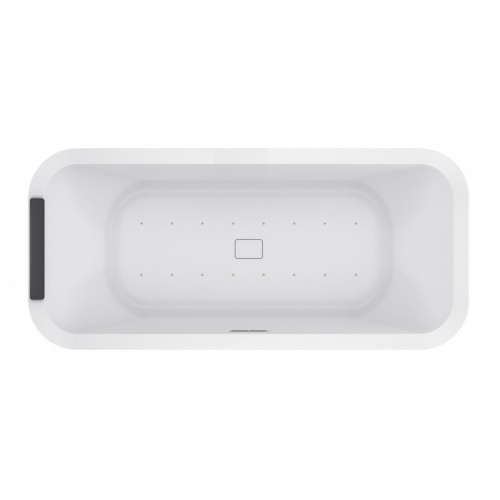 Baignoire îlot DIVINA F Hydro Air Blanc Brillant - Sans robinetterie Divina f hydro air top ss robinetterie