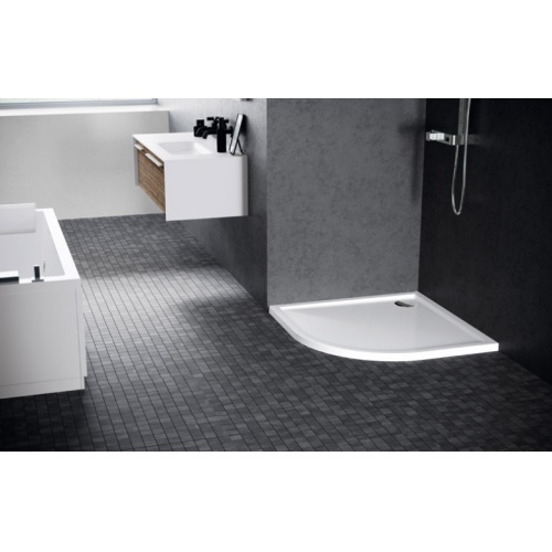 Receveur de douche 1/4 cercle VICTORY 80 x 80 cm Blanc - H11.5 cm