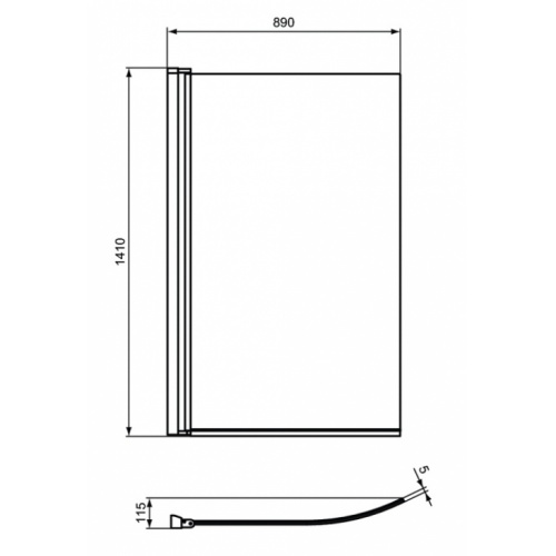 Pare-bain courbe Connect Air Idealstandard pare bain courbe connect air e1136eo cotes