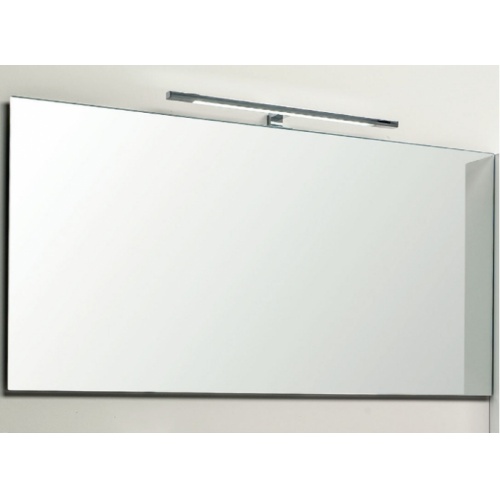 Meuble double vasque PARIGI 140 cm - Mélaminé Sherwood - Compo15 Miroir avec lampre led s100 à s150