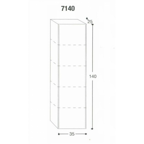 Colonne suspendue Hauteur 140 cm - 7140