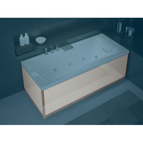 Tablier Retour en Verre Blanc baignoires Kinedo - L90 cm
