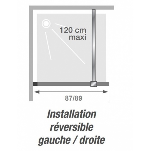 Paroi de douche simple SMART Solo - 90 cm* Smart solo