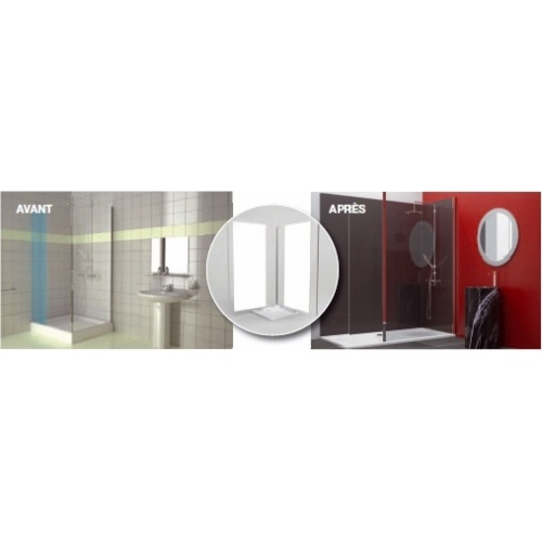 Habillage mural Décofast Classic - pack standard 2P Blanc H2000 x L900mm Décofast classic avant après