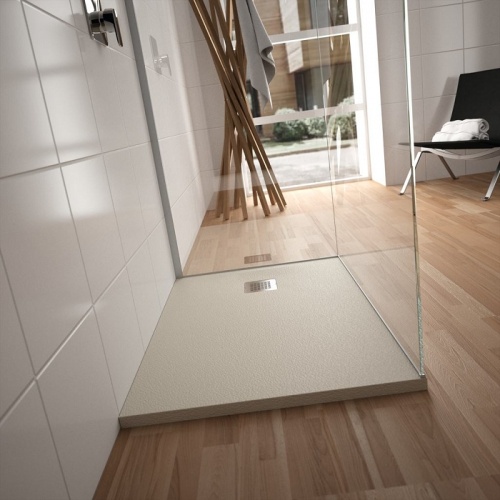 Receveur de douche Ultra Flat S - Blanc Pur - 100x100 cm Idealstandard ultraflats ambiance beige sable