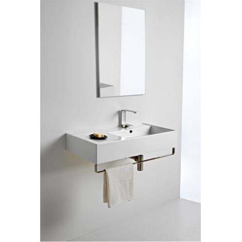 Vasque à poser ou suspendue TEOREMA 2.0 100 cm - Vasque à Droite 0 5118