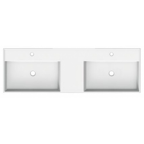 Double vasque à poser ou suspendue 140 cm TEOREMA 0 5116