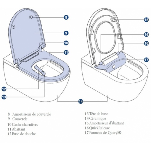 WC lavant ViClean-I100 sans bride - Villeroy et Boch Villeroy viclean i100 v0e100 détails