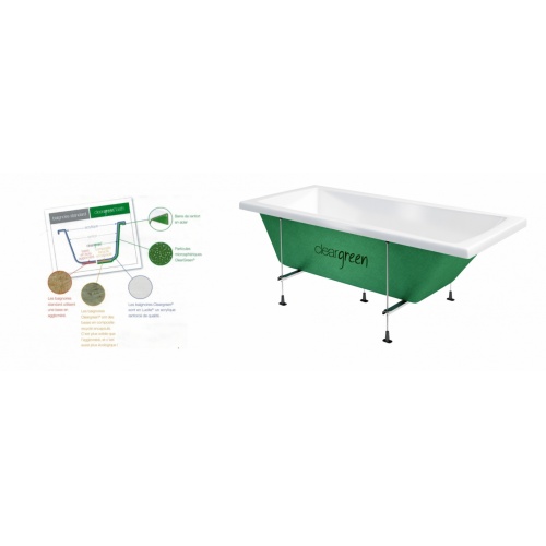 Baignoire-douche ECOROUND Cleargreen - 150 cm - Version Gauche Cleargreen