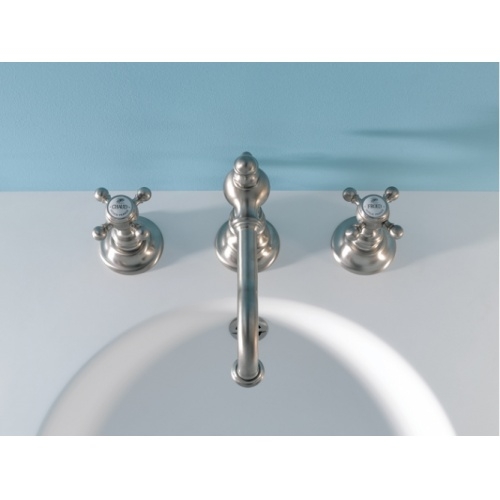 Mélangeur lavabo 3 trous Julia Nickel brillant - HORUS Julia 01260det