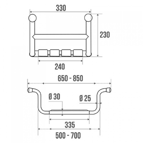 Siège de baignoire transformable en tabouret - 047620 Schéma 047620