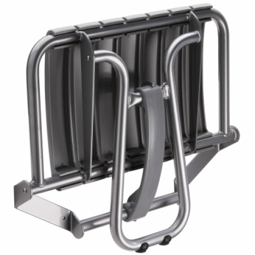 Siège de douche escamotable Assise grande taille - Gris et Gris chrome 047643 siege de douche grande taille gris gris chrome