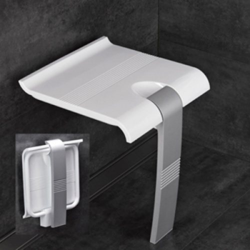 Siège de douche escamotable Arsis - Blanc et Gris mat* Arsis gris blanc