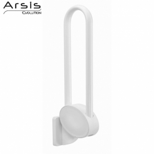 Barre d'appui relevable Blanc 60 cm ARSIS - 048660 Barre relevable arsis 600 mm aluminium epoxy blanc 048660