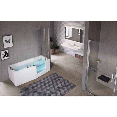 Combiné Bain/Douche IRIS 170x70/80 - Version droite - 2 Tabliers Iris comby plus droite