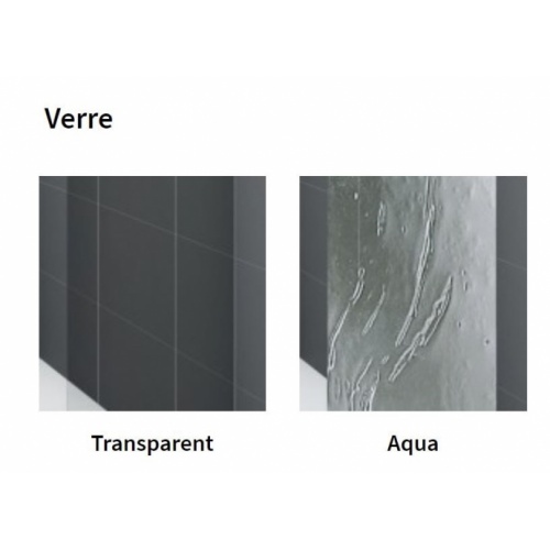 Paroi de douche 1/4 de rond YOUNG R2 LUX - Transparent - Noir - 100x100 cm Verre YOUNG R2 LUX