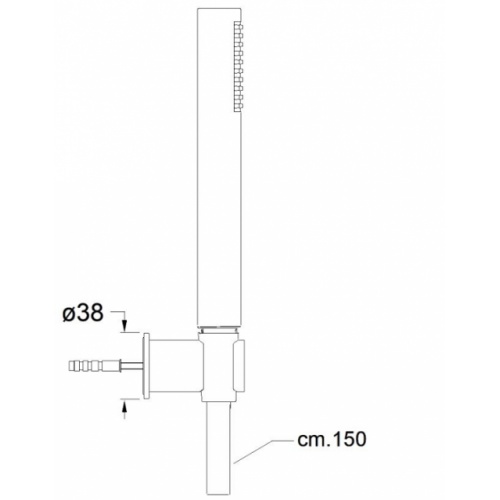 Kit support + Flexible + douchette rond Triverde - PD64251 Pd64251 schéma