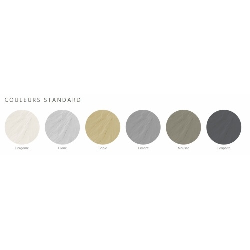 Receveur STROMBOLI en Nano-coating Gris Ciment - 100x80 cm Coloris Standard PIZARRA 2019