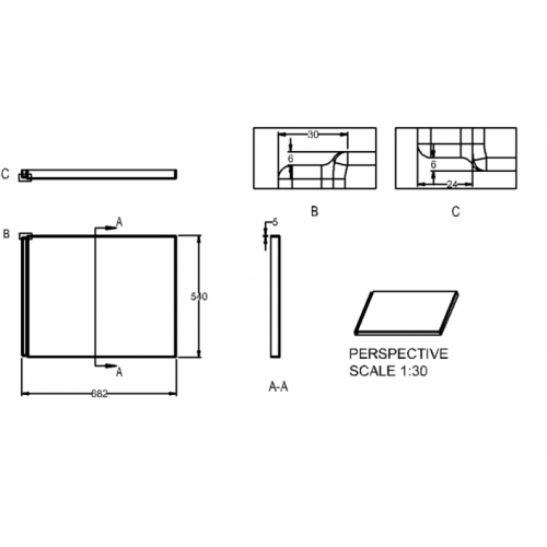 Tablier Latéral baignoire Cleargreen - 70 cm R27E Schéma