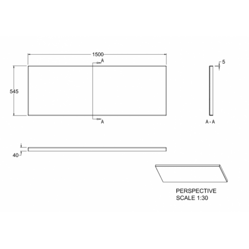 Tablier Frontal 150 cm Cleargreen R23F Schéma