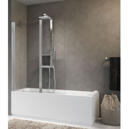 Pare-baignoire 2 portes pivotantes AURORA 2 Transparent