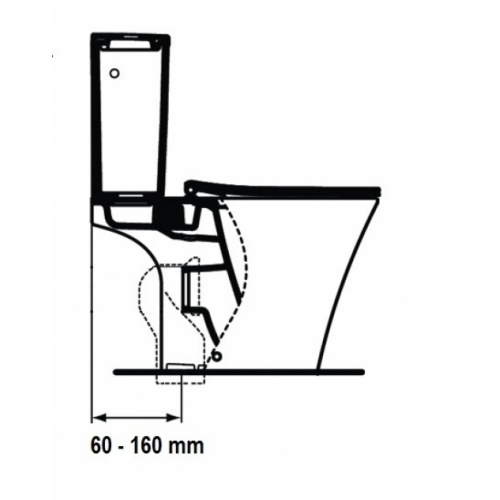 Pipe de raccordement Ø 100 - T002767 IdealStandard