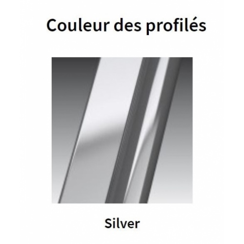 Paroi fixe latérale ZEPHYROS 2.0 F 90cm - Transparent - Silver Couleur Profilés Silver