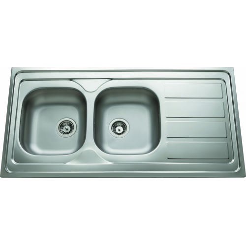 Meuble DECO-CLIP Graphite + Évier à poser SINOPE en inox evier-inox-2bacs-SINOPE