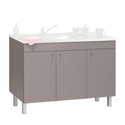 Meuble DECO-CLIP Basalte + Évier à poser SINOPE en inox** meuble-sans evier-neova-decoclip