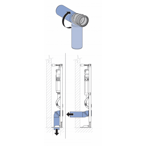 Pack WC Geberit UP320 + Cuvette GROHE sans bride Bau Ceramic + plaque sigma blanche SV ou SH UP320 Jpg