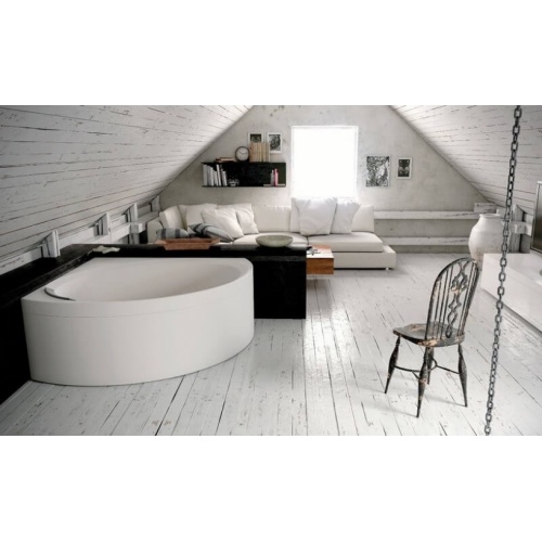 Baignoire d'angle DIVINA C 140X140 cm + Tablier Blanc Mat - Avec Robinetterie baignoire_divina_c_novellini3-z