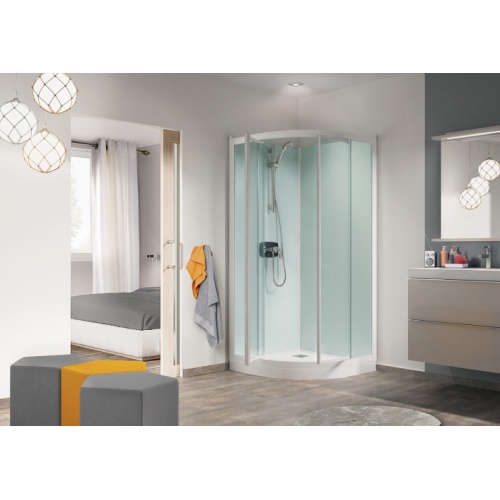 Cabine de douche Kineprime Glass faible hauteur - Pivotante - 1/4 de Rond 90cm Pivotant - Mécanique KINEPRIME GLASS Ambiance