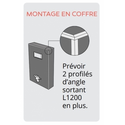 Habillage décoratif Bâti WC DECOFAST Polaire DécoFast montage en coffre