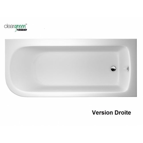 Baignoire d'angle VIRIDE Cleargreen 170 cm - Version Droite + Tablier Baignoire d'angle Cleargreen Viride-Droite