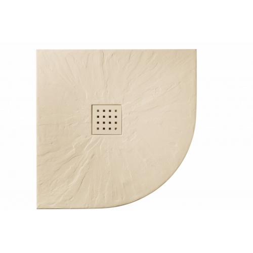 Receveur de douche PIZARRA 1/4 de Rond Crème - 80x80cm