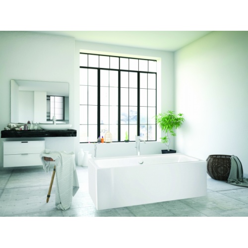 Tablier de baignoire droit DECOAFAST 200x60 - Blanc Satiné tablier blanc