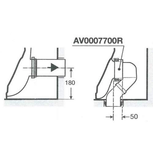 Pipe de raccordement excentrée* AV0007700R